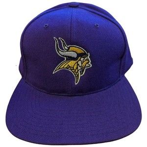 Vintage Minnesota Vikings game day Cap 100% wool headmaster hat snapback NWOT